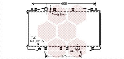 VAN WEZEL Radiaator,mootorijahutus 25002218